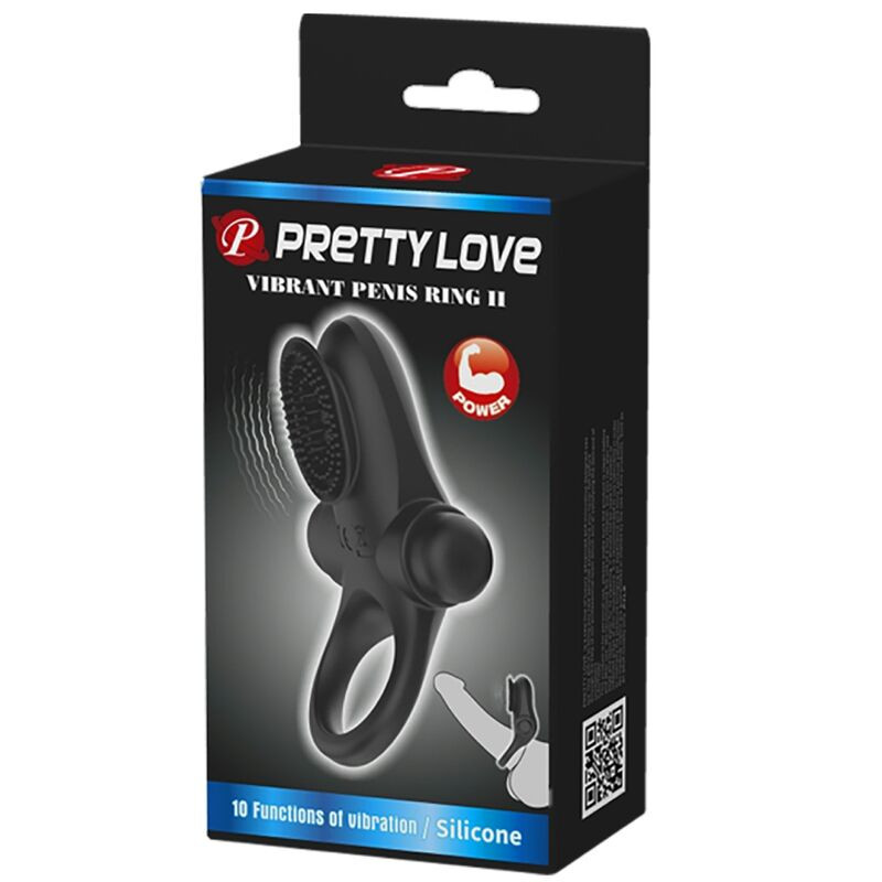 PRETTY LOVE - VIBRATORRING II FÜR DEN SCHWARZEN PENIS 8 