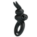 PRETTY LOVE - VIBRATOR III RABBIT RING FOR BLACK PENIS 4 