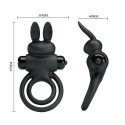 PRETTY LOVE - ANELLO VIBRATOR III RABBIT PER PENE NERO 5 