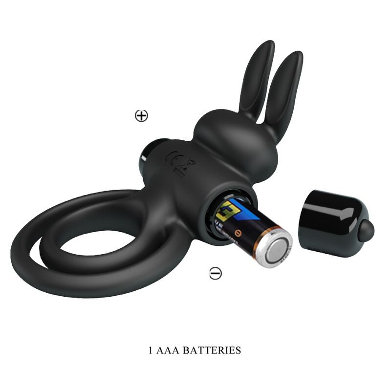 PRETTY LOVE - ANELLO VIBRATOR III RABBIT PER PENE NERO 7 