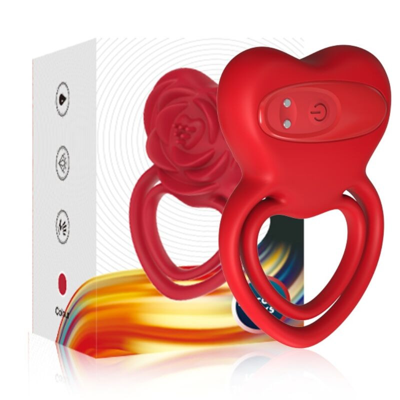 ARMONY - ANNEAU VIBRATEUR COEUR ROUGE 4 