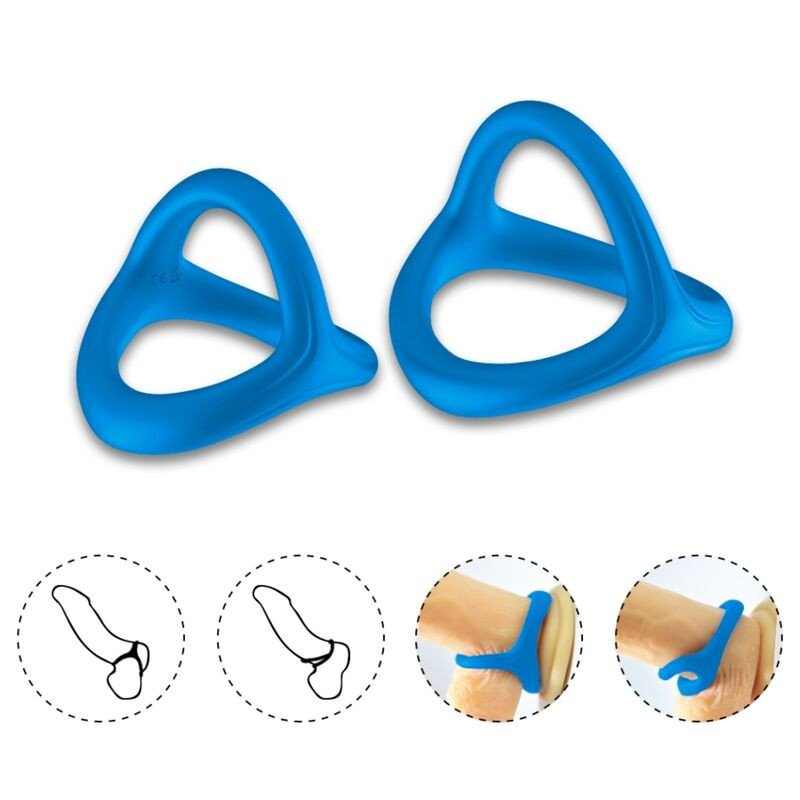 ARMONY - TRESOR DOUBLE SILICONE RING BLUE 2 