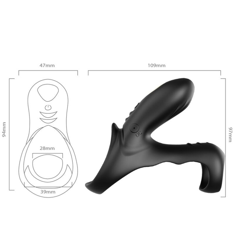 ARMONY - RANGER DOPPELVIBRATORRING FÜR PAARE SCHWARZ 3 