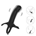 ARMONY - DILDO WITH RING & VIBRATOR REMOTE CONTROL BLACK 1 