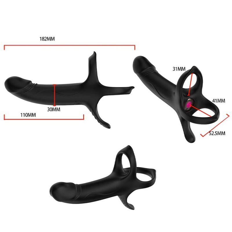 ARMONY - DILDO MIT RING & VIBRATOR FERNBEDIENUNG SCHWARZ 2 