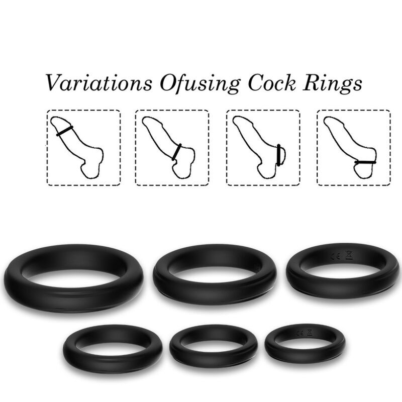 ARMONY - LOCK RINGS SILICONE BLACK 2 