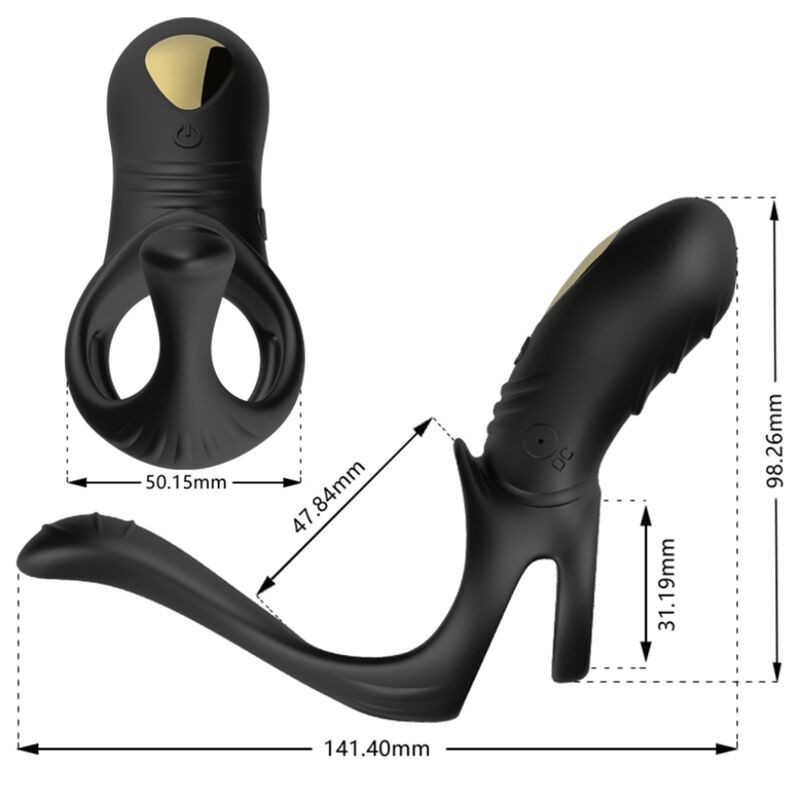 ARMONY - JOY JUMPER RINGVIBRATOR FÜR PAARE & ANALPLUG SCHWARZ 1 