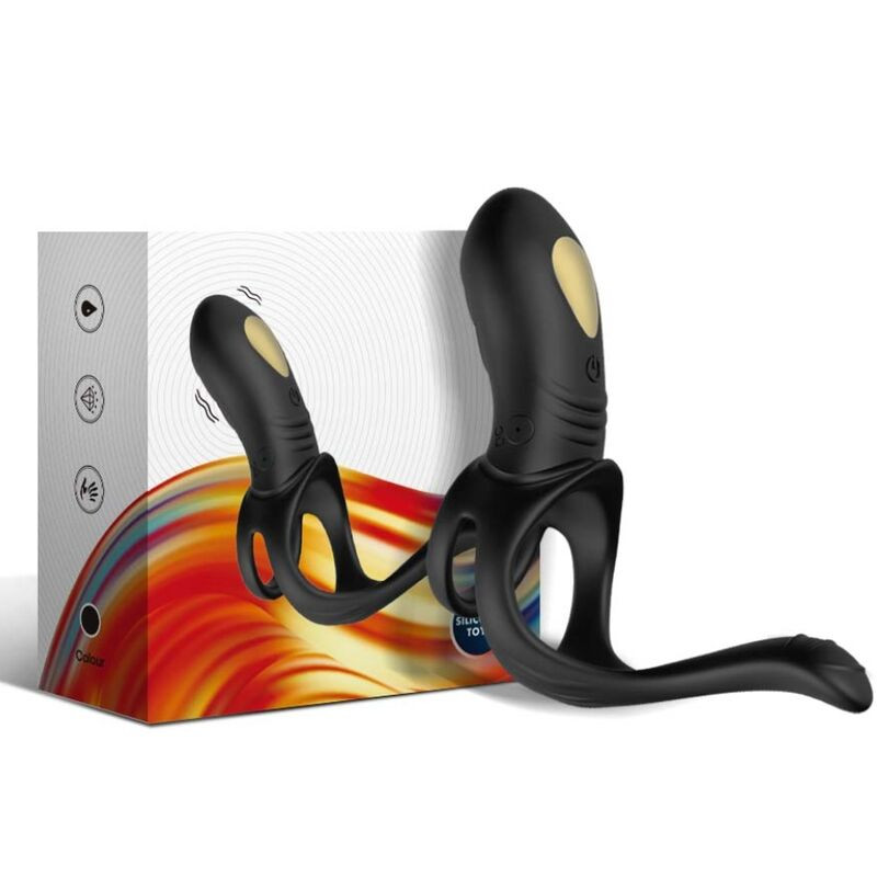 ARMONY - JOY JUMPER RING VIBRATOR FOR COUPLES & ANAL PLUG BLACK 2 