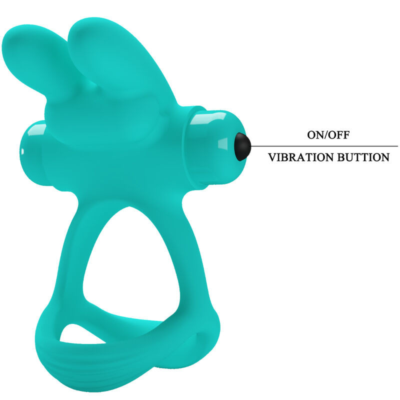 PRETTY LOVE - DANTE GREEN RABBIT VIBRATOR RING 4 