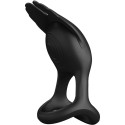 PRETTY LOVE - SILAS ANELLO PER PENE VIBRANTE 7 VIBRAZIONI IN SILICONE NERO 1 