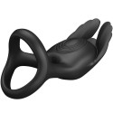 PRETTY LOVE - SILAS ANELLO PER PENE VIBRANTE 7 VIBRAZIONI IN SILICONE NERO 4 