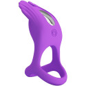 PRETTY LOVE - SILAS ANELLO PER PENE VIBRANTE 7 VIBRAZIONI IN SILICONE VIOLA 4 