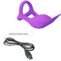 PRETTY LOVE - SILAS VIBRANT PENIS RING 7 VIBRATIONS PURPLE SILICONE 7 