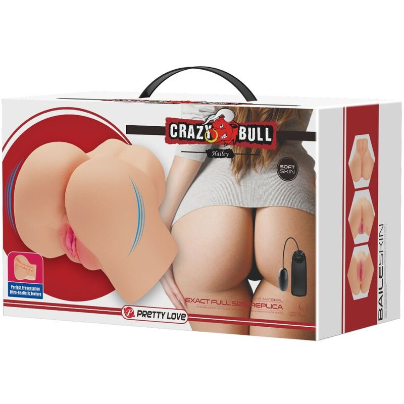 CRAZY BULL - VIBRATEUR VAGIN ET ANUS RÉALISTE HAILEY 7 