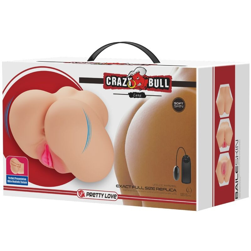 CRAZY BULL - VIBRATEUR VAGIN ET ANUS LUNA RÉALISTE 8 