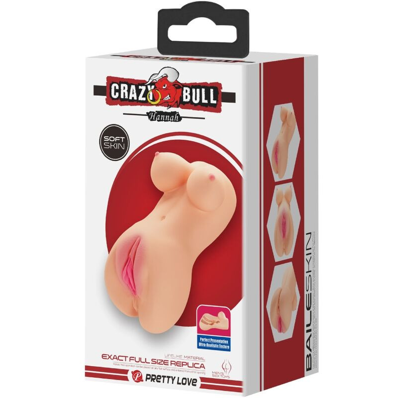 CRAZY BULL - REALISTISCHER VAGINA- UND ANUS-VIBRATOR HANNAH 7 