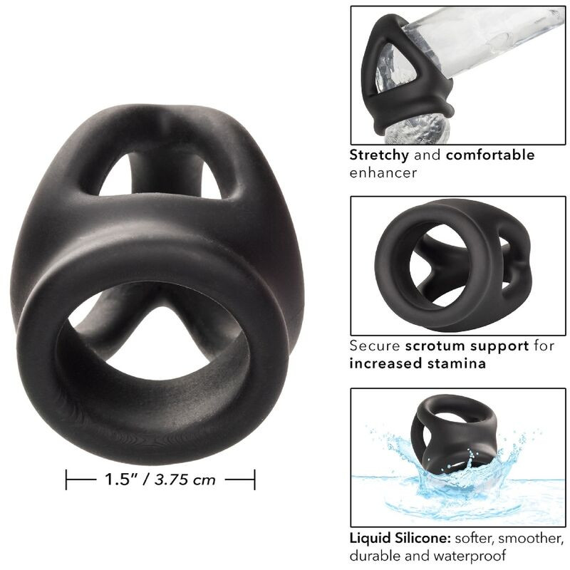 CALEXOTICS - ALPHA DUAL CAGE RING BLACK 10 