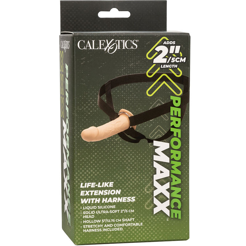 CALEXOTICS - PERFORMANCE MAXX LIFE-LIKE EXTENSION WITH HARNESS LIGHT SKIN 15 