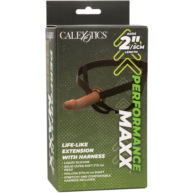 CALEXOTICS - ESTENSIONE REALE PERFORMANCE MAXX CON IMBRACATURA IN PELLE MARRONE 15 