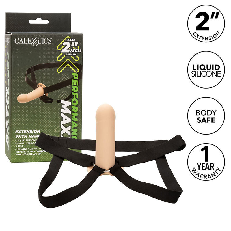 CALEXOTICS - EXTENSION PERFORMANCE MAXX AVEC HARNAIS PEAU CLAIRE 1 