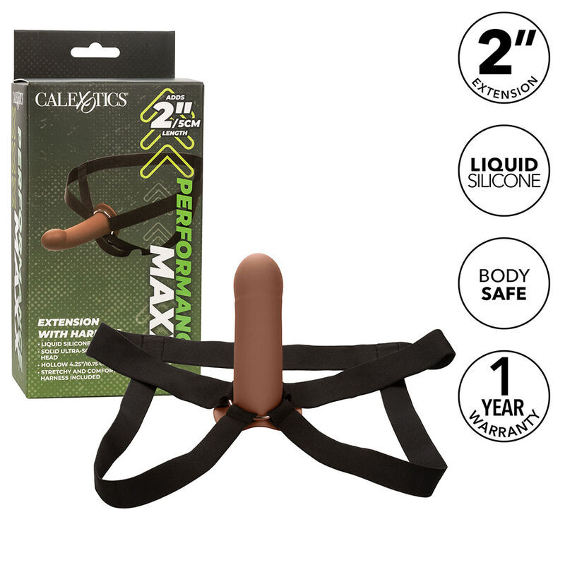 CALEXOTICS - EXTENSION PERFORMANCE MAXX AVEC HARNAIS PEAU BRUN 1 