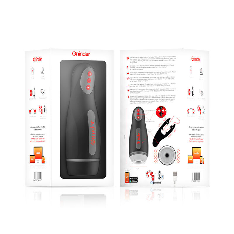 ONINDER - SEOUL RECHARGEABLE MALE MASTURBATOR 10 SPEED - FREE APP 8 