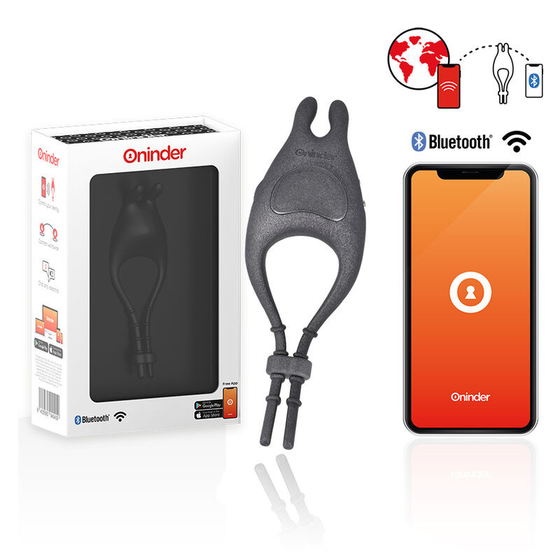 ONINDER - ANELLO VIBRATORE REGOLABILE RICARICABILE PAMPA CON STIMOLATORE CLITORIDE 10 VELOCITÀ - APP GRATUITA 5 