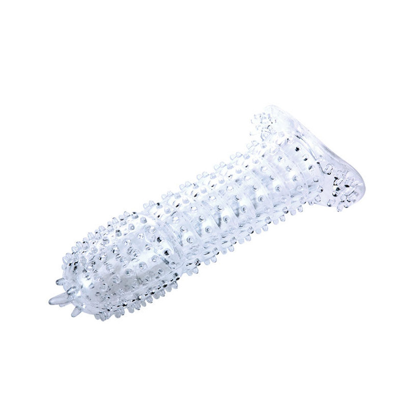 BAILE - PENIS SHEATH WITH TRANSPARENT STIMULATING POINTS 14 CM 2 