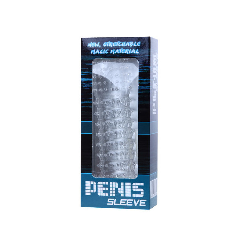 BAILE - PENIS SHEATH WITH TRANSPARENT STIMULATING POINTS 14 CM 4 