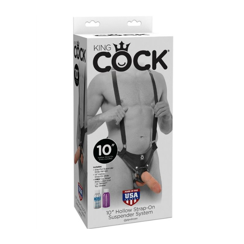 KING COCK - 25,5 CM CAVO CINTURINO CON SOSPENSIONE SISTEMA CARNE 1 