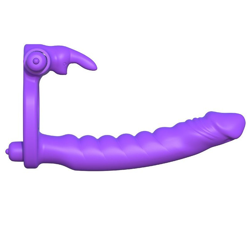 FANTASY C-RINGZ - SILICONE DOUBLE VIBRATOR RABBIT 1 