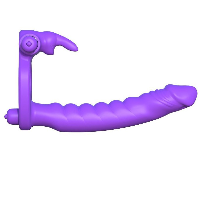 FANTASY C-RINGZ - SILICONE DOUBLE VIBRATOR RABBIT 3 