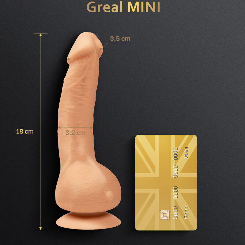 G-VIBE - GREAL MINI DILDO VIBRATORE IN SILICONE NATURALE 1 