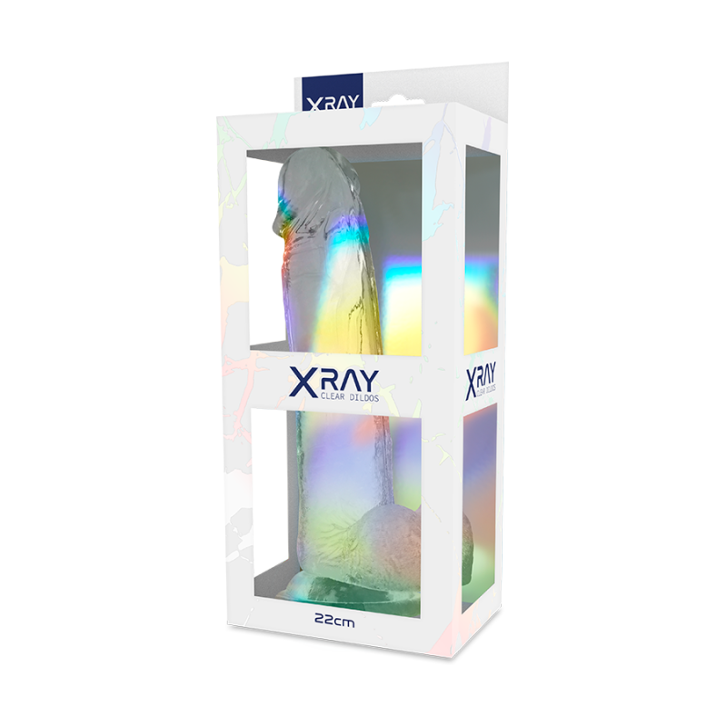 X RAY - CAZZO TRASPARENTE CON SFERE 22 CM -O- 4.6 CM 6 