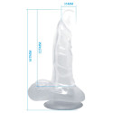 BAILE - GODE RÉALISTE AVEC VENTOUSE ET TESTICULES 16.7 CM TRANSPARENT 4 