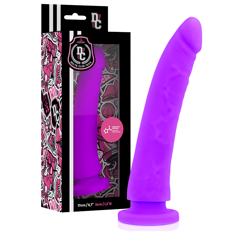 DELTA CLUB - TOYS LILAC DILDO MEDICAL SILICONE 17 CM -O- 3 CM 2 