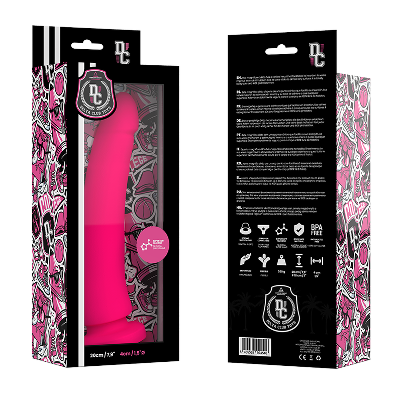 DELTA CLUB - TOYS PINK DILDO MEDICAL SILICONE 20 CM -O- 4 CM 3 