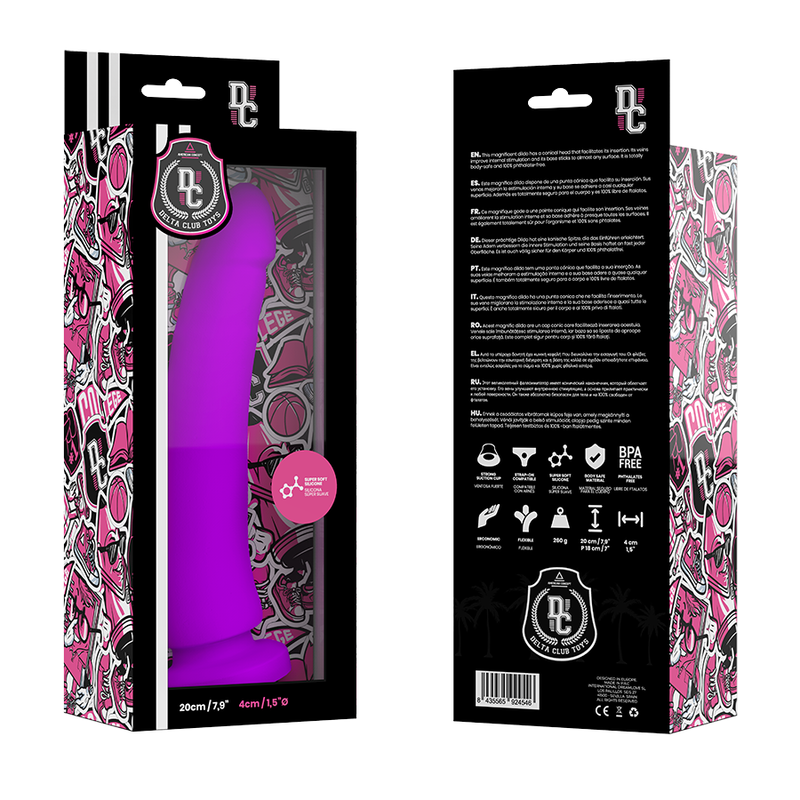 DELTA CLUB - TOYS LILA DILDO MEDIZINISCHES SILIKON 20 CM -O- 4 CM 3 