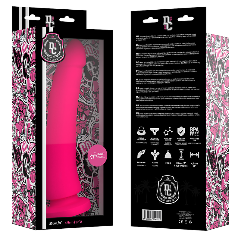 DELTA CLUB - TOYS ROSA DILDO MEDIZINISCHES SILIKON 23 CM -O- 4.5 CM 5 