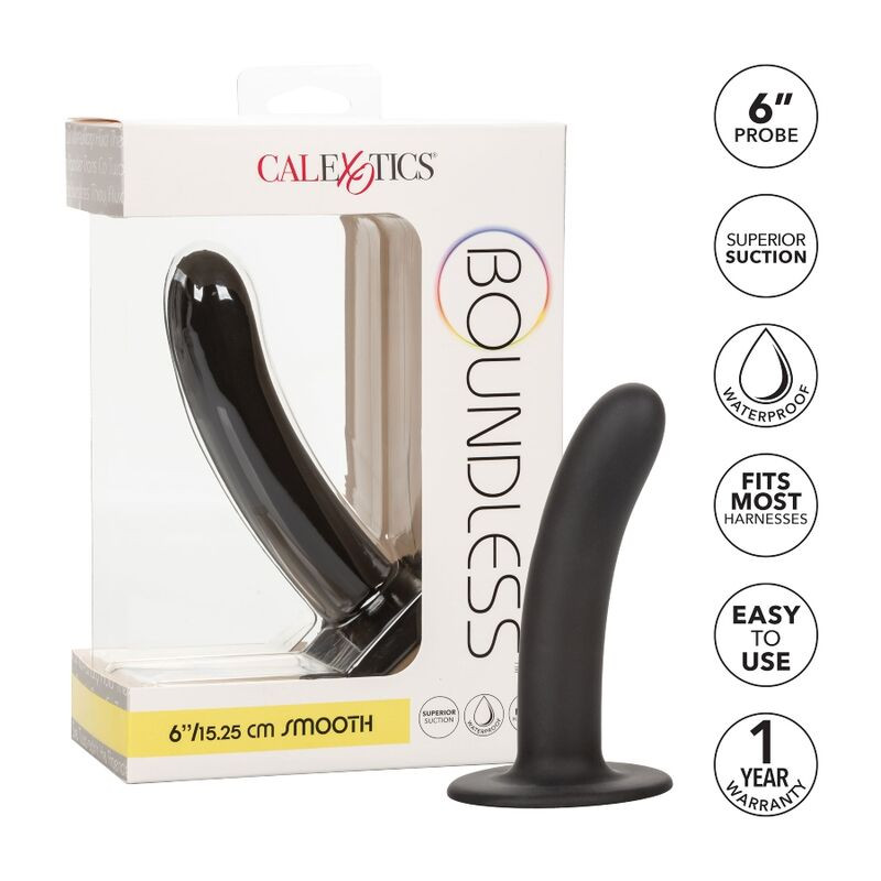 CALEXOTICS - BOUNDLESS DILDO 15.25 CM HARNESS COMPATIBLE SMOOTH 1 