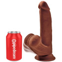 KING COCK - PLUS 3D DILDO SWINGING BALLS 24.5 CM BROWN 1 