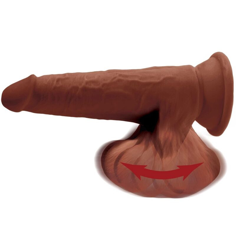 KING COCK - PLUS 3D DILDO SWINGING BALLS 24.5 CM BROWN 3 