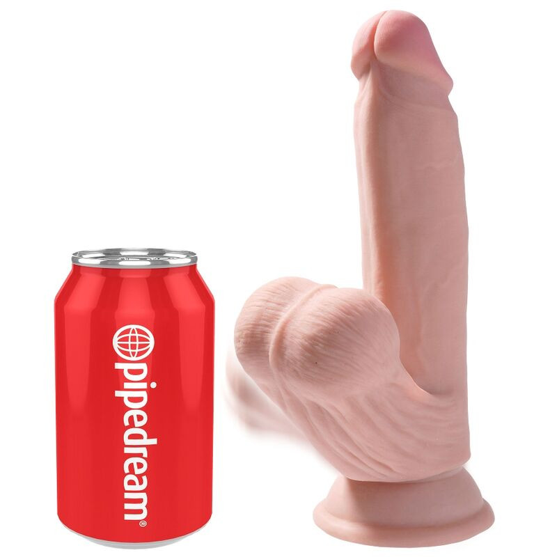 KING COCK - PLUS 3D DILDO SFERE OSCILLANTI 15.2 CM PELLE CHIARA 1 