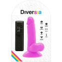 DIVERSIA - FLEXIBLE VIBRATING DILDO PURPLE 17 CM -O- 3.3 CM 8 