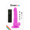 DIVERSIA - FLEXIBLE VIBRATING DILDO PURPLE 18 CM -O- 4 CM 7 