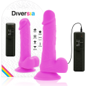 DIVERSIA - FLEXIBLER VIBRIERENDER DILDO LILA 20.5 CM -O- 4.2 CM 3 