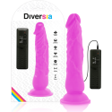 DIVERSIA - DILDO VIBRANTE FLESSIBILE VIOLA 21 CM -O- 4.9 CM 3 