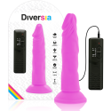 DIVERSIA - DILDO VIBRANTE FLESSIBILE VIOLA 23 CM -O- 4.3 CM 2 