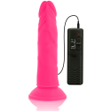 DIVERSIA - DILDO SOUPLE AVEC VIBRATION ROSE 23 CM -O- 4.3 CM 5 