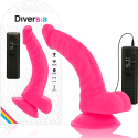 DIVERSIA - FLEXIBLE VIBRATING DILDO PINK 21.5 CM -O- 4.5 CM 3 